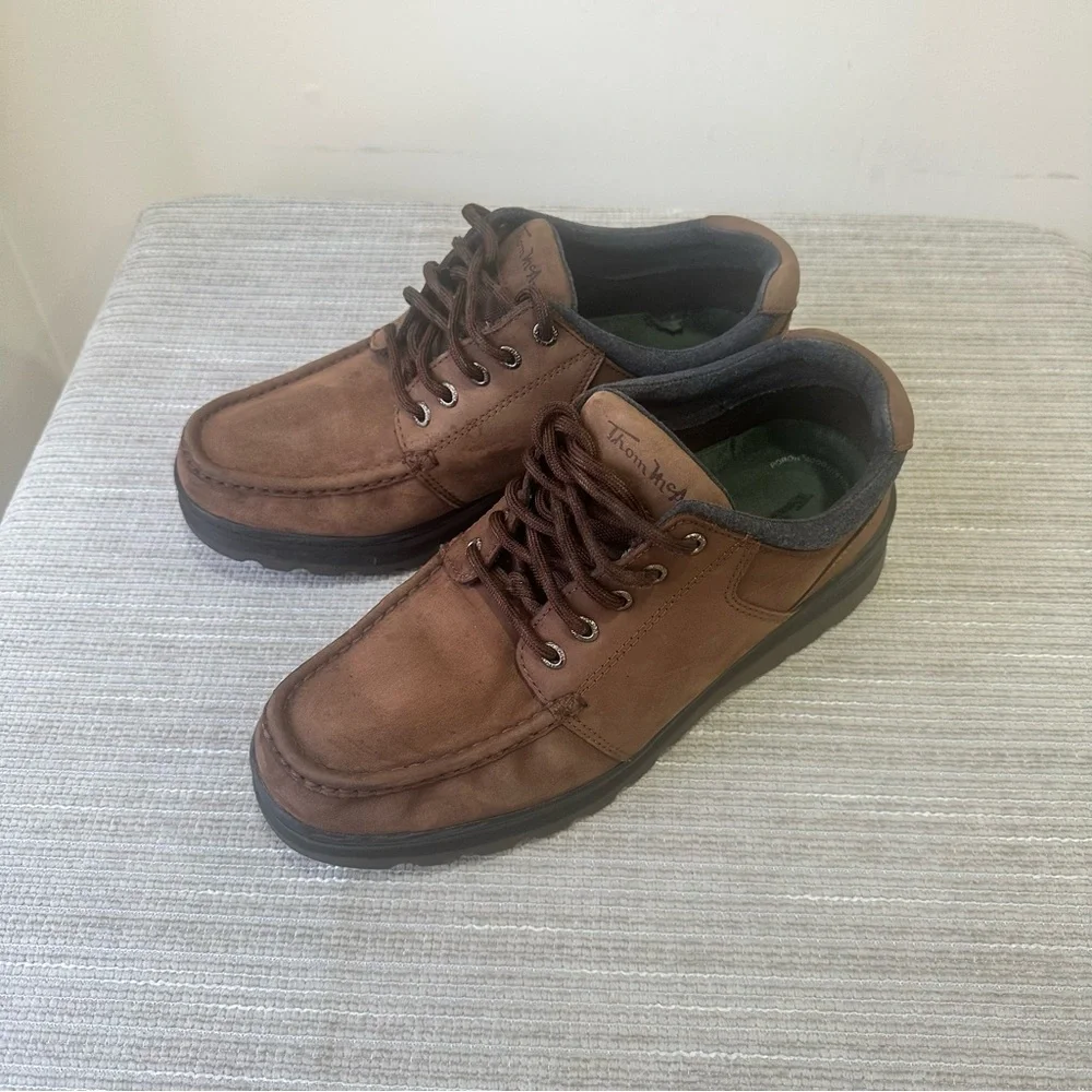 Mens Thom Mcan Oxford Shoes  Size 12W  Leather‎ Uppers - Brown